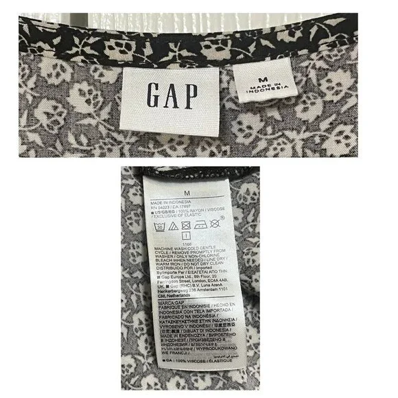 Gap Women's Maxi Boho Brown Cream Flower Print Dress - Picture 4 of 6